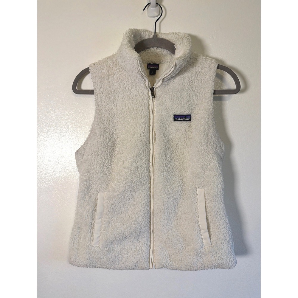 Patagonia Los Gatos Fleece Vest Birch White Full Zip 25216 Small Gorpcore Fall